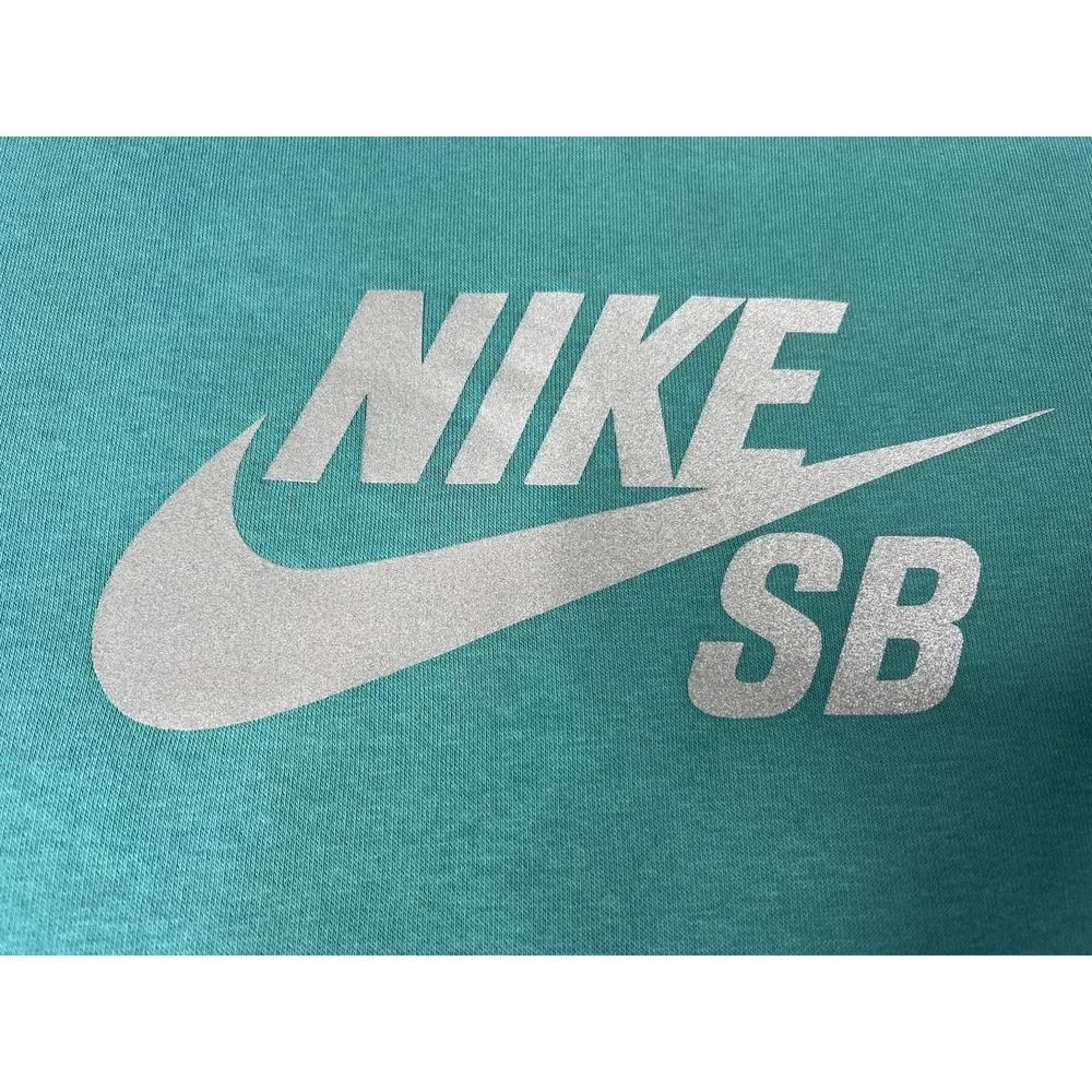 Nike SB Mens Hoodie Logo Drawstring Skateboarding Swoosh Dark Aqua Size M *read*